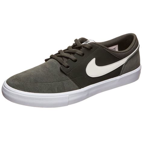 nike sb herren sneaker solarsoft portmore ii skateboarding größer 48|Nike SB Portmore II Solarsoft Slip Black Light Bone.